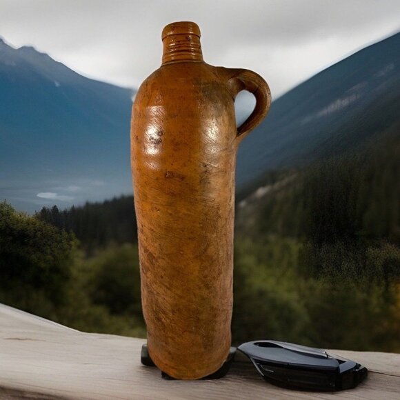 Antique German Nassau Selters Stoneware Clay Bottle Jug salt glaze good color - Picture 1 of 13